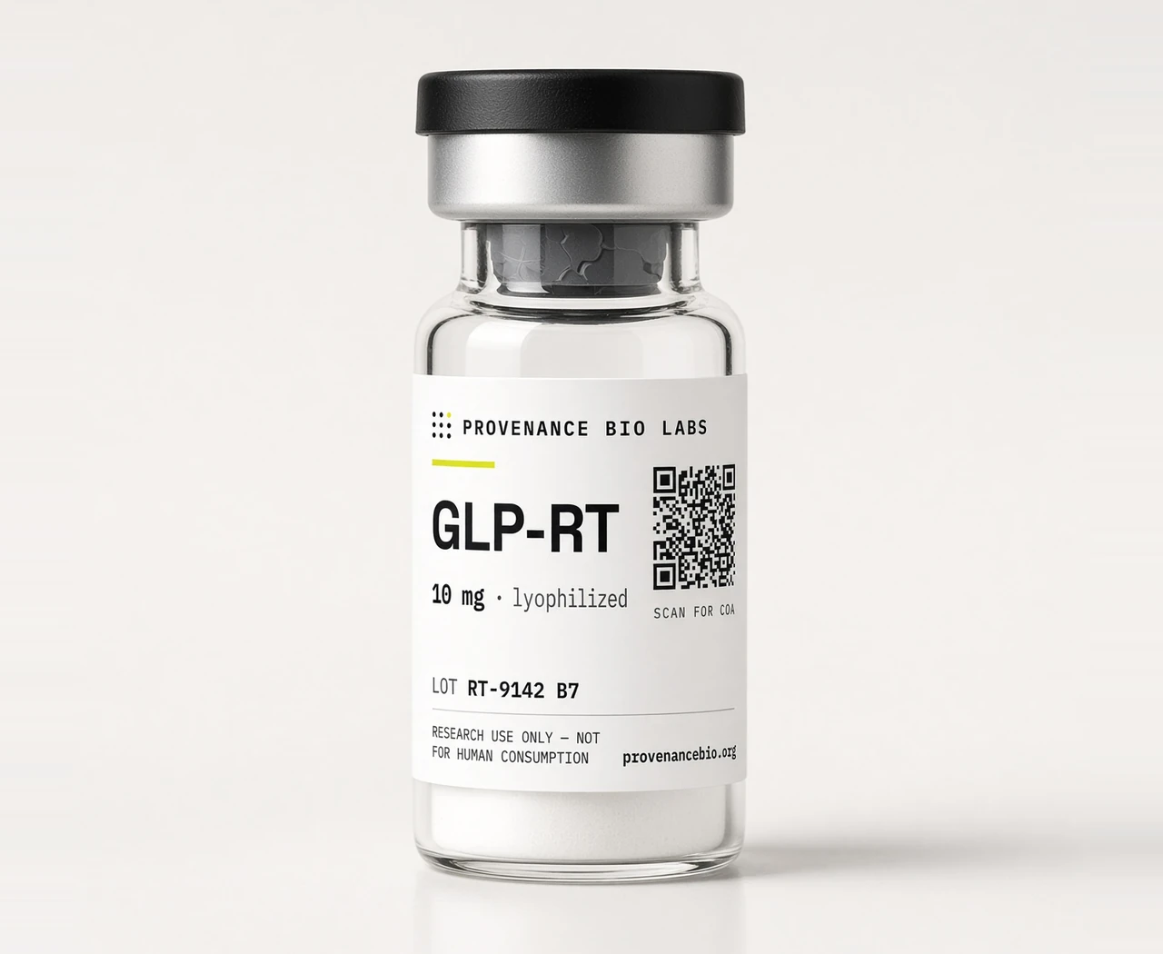GLP-RT 10mg lyophilized vial — GLP-1/GIP/Glucagon Triple Agonist (Retatrutide)