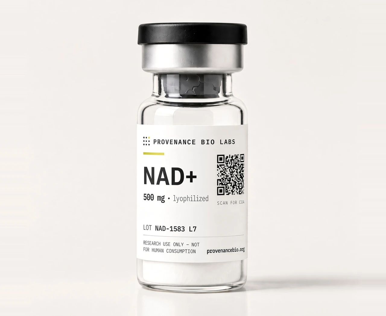 NAD+ 500mg lyophilized vial — Nicotinamide Adenine Dinucleotide