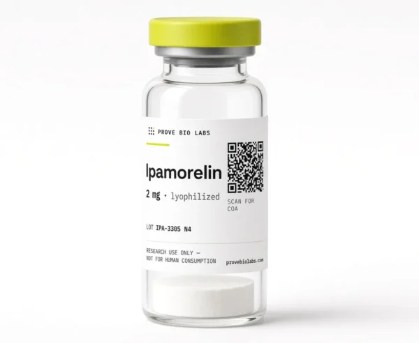 Ipamorelin - 2mg lyophilized research peptide vial