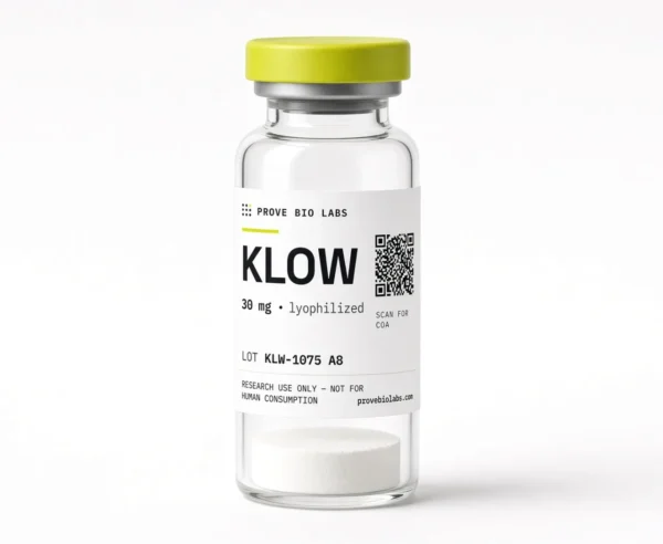 KLOW - 30mg lyophilized research peptide vial