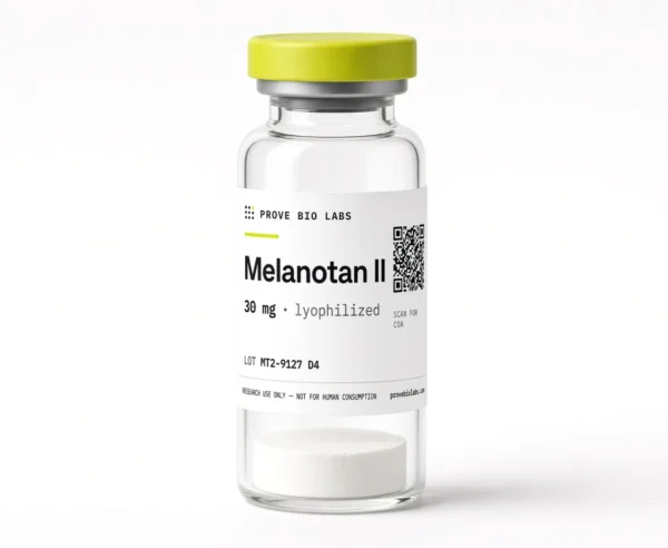 Melanotan II - 10mg lyophilized research peptide vial