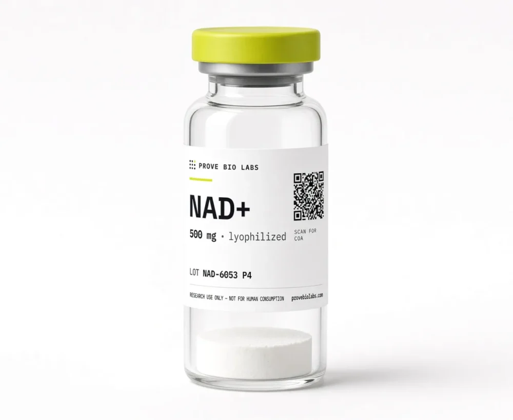 NAD+ - 500mg lyophilized research peptide vial