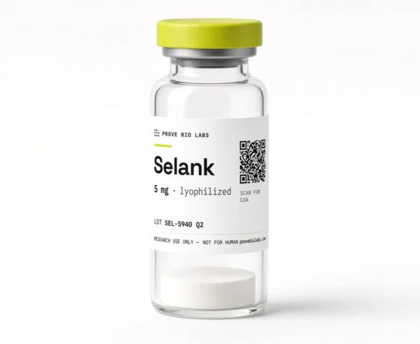 Selank - 5mg lyophilized research peptide vial