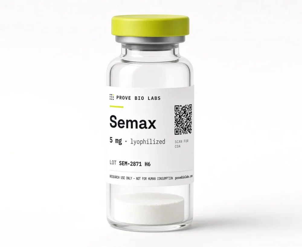 Semax - 5mg lyophilized research peptide vial
