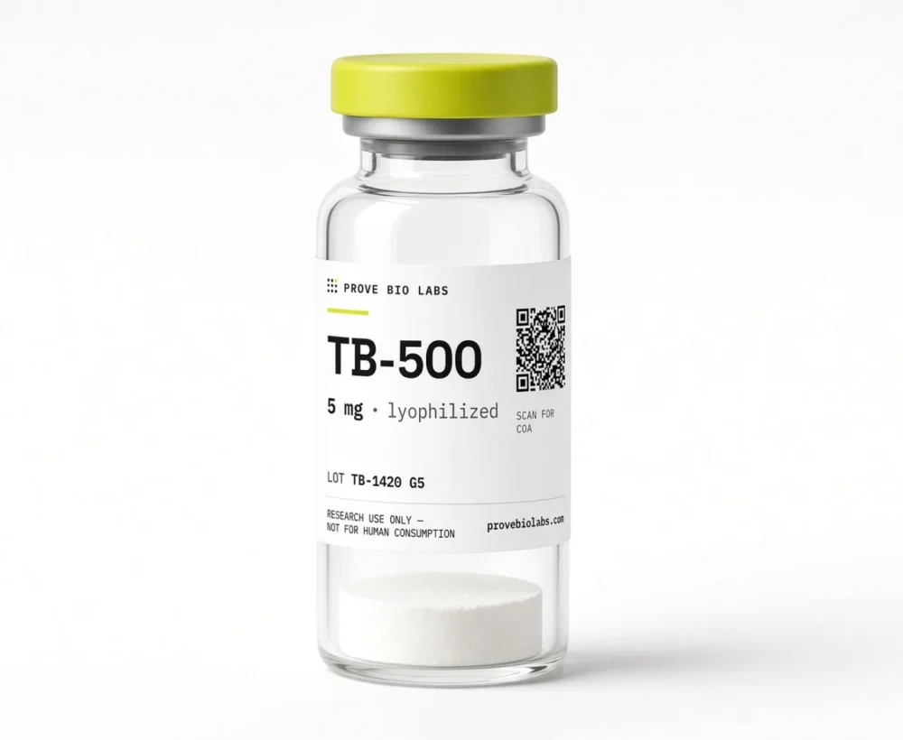 TB-500 - 5mg lyophilized research peptide vial