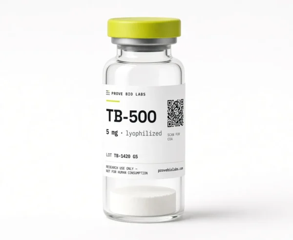 TB-500 - 5mg lyophilized research peptide vial