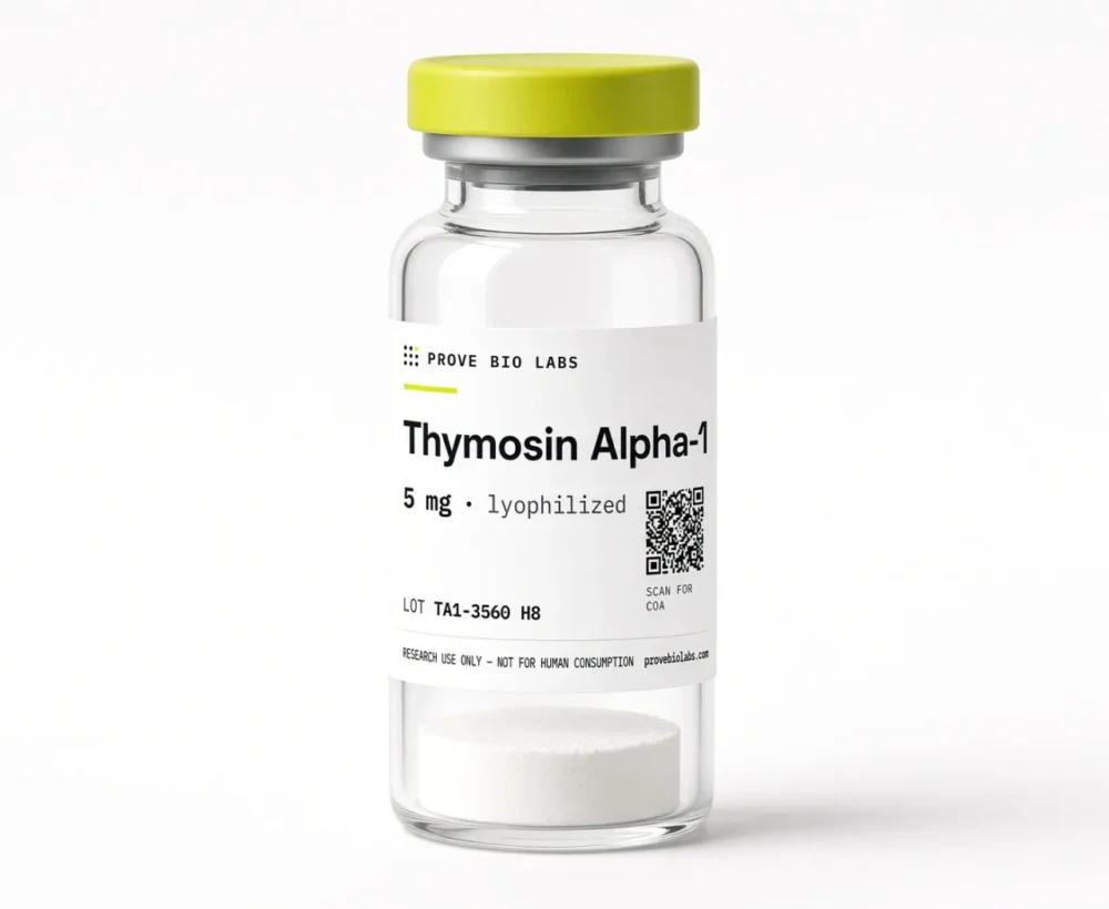 Thymosin Alpha-1 - 5mg lyophilized research peptide vial
